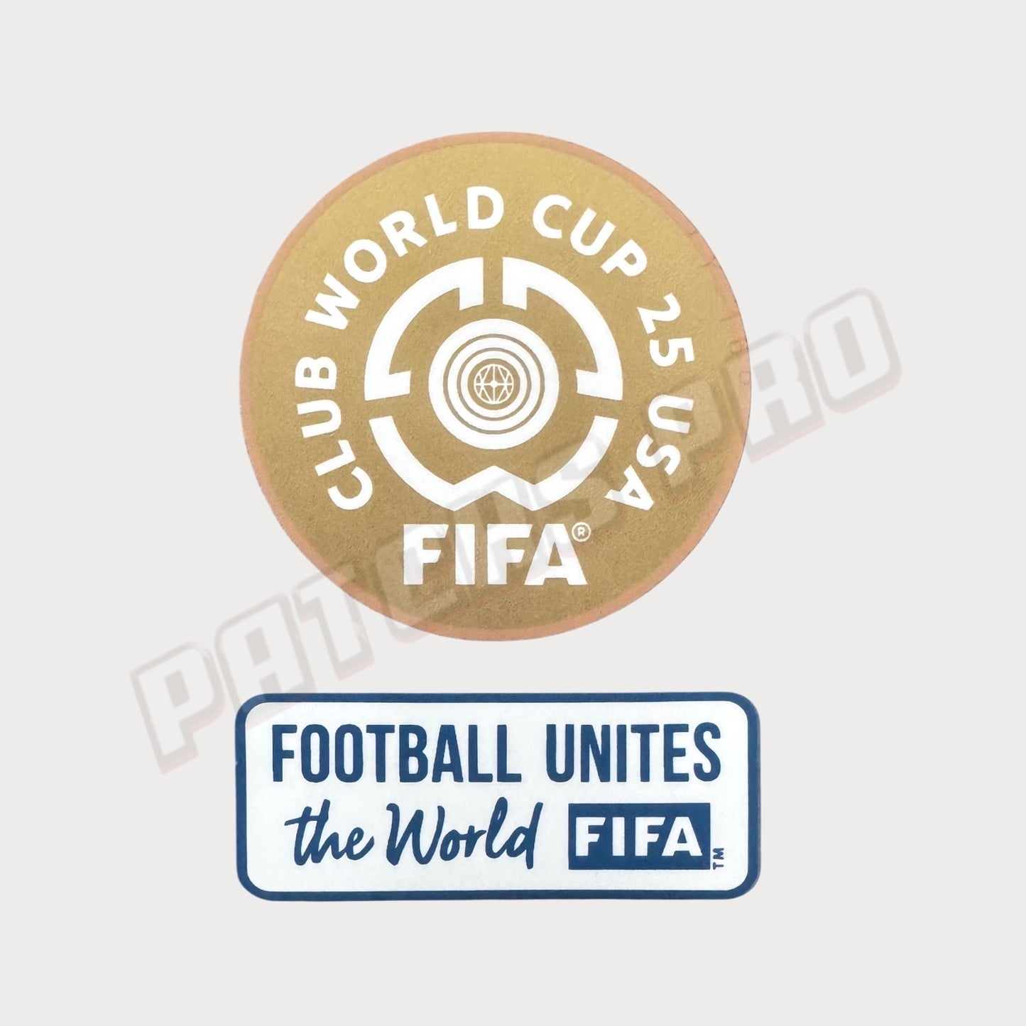 Patch/Badge FIFA Club World Cup 2025 USA + Football Unites The World (Blanc)