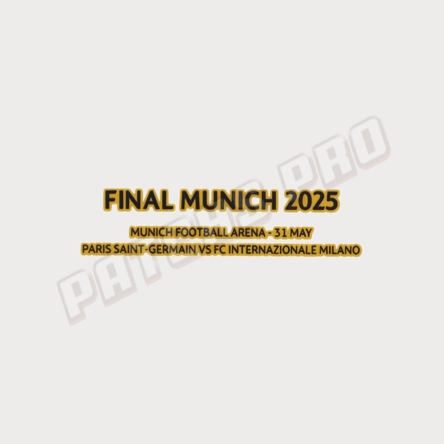 Patch Match Details Final Munich UEFA Champions League 2025 Inter Milan