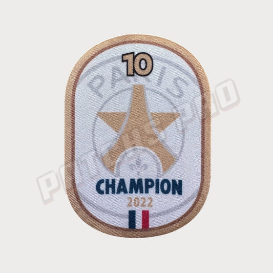 Patch/Badge Ligue 1 Champion 2022 10 Times PSG Paris Saint-Germain