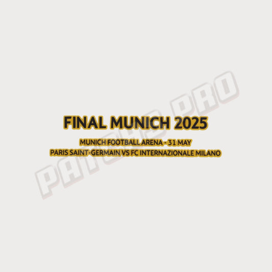 Patch Match Details Final Munich UEFA Champions League 2025 Inter Milan